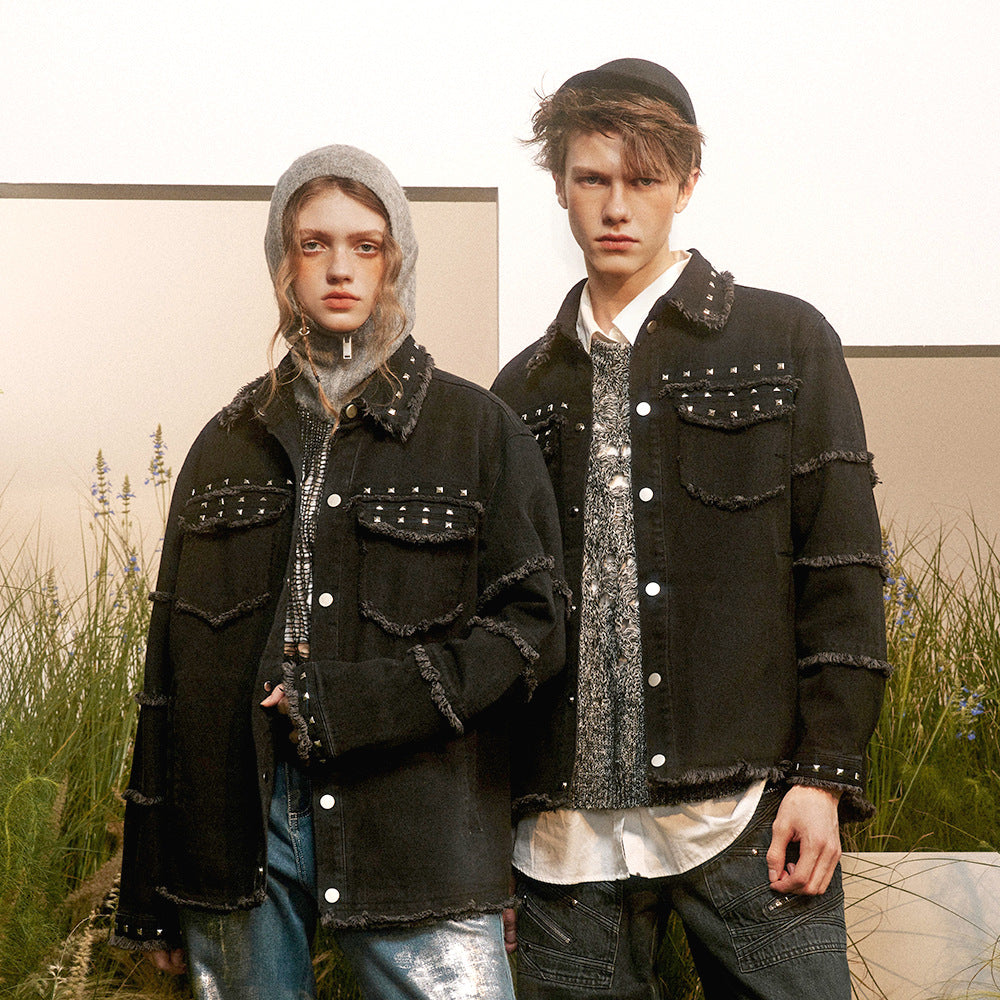 Distressed Rivet Jacket