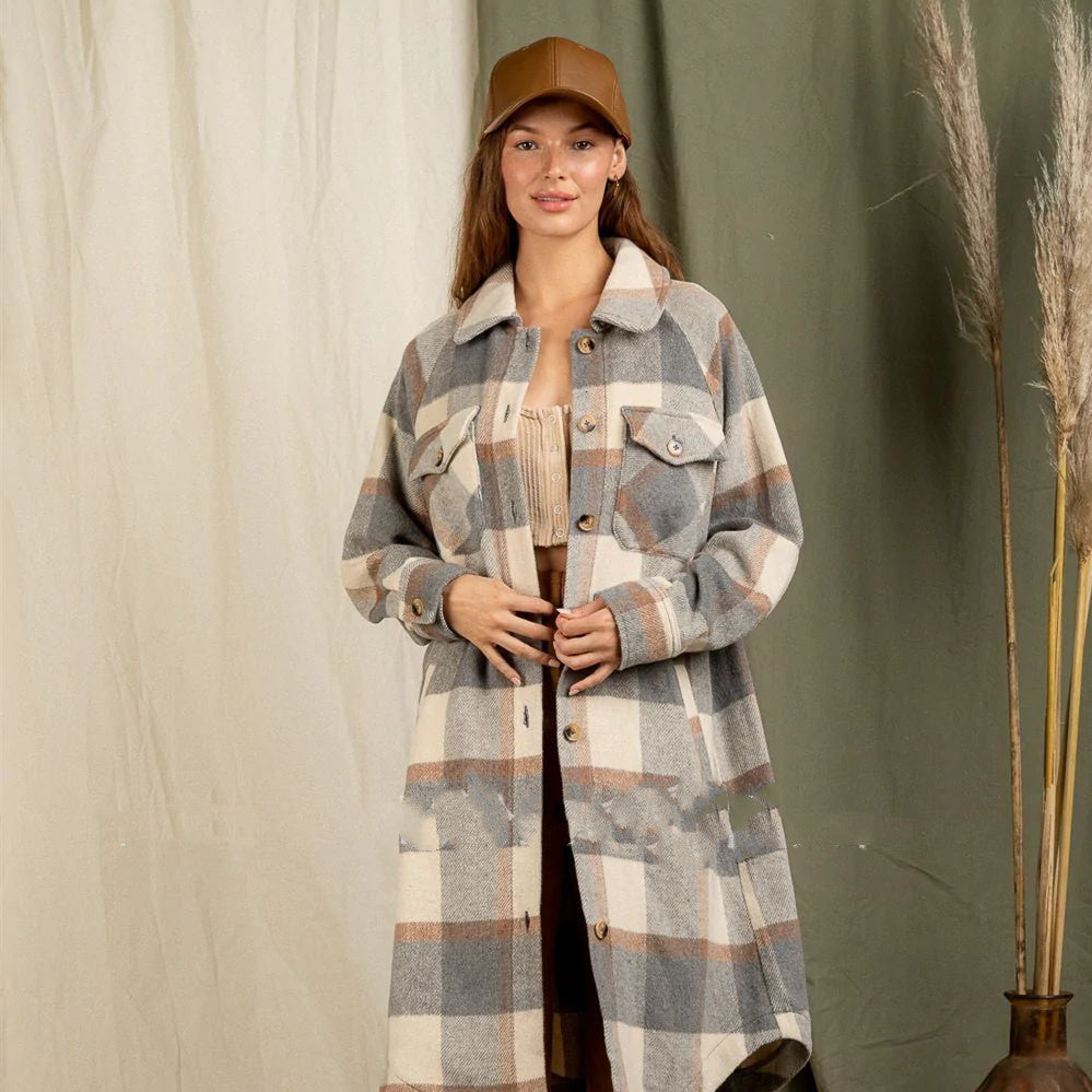 Plaid Coat Jacket