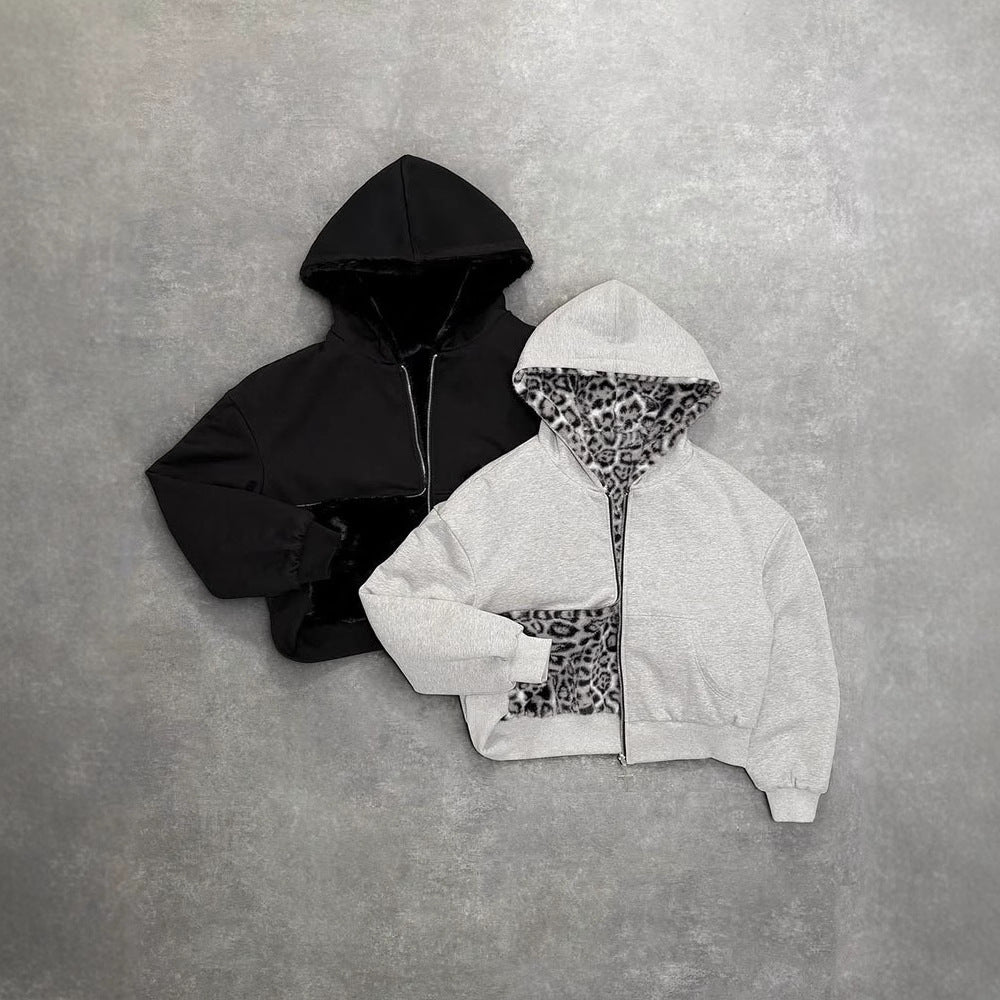 Print Reversible Hoodie