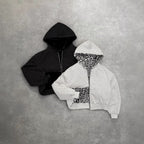 Print Reversible Hoodie