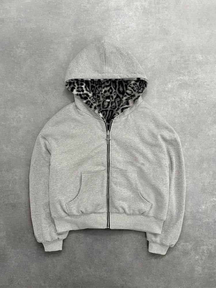 Print Reversible Hoodie