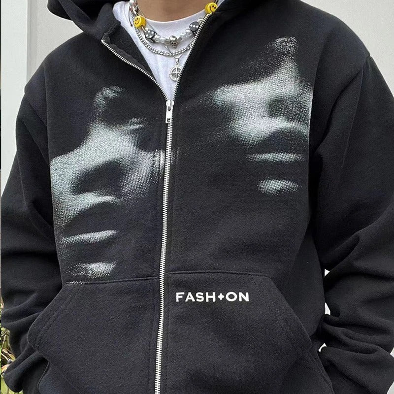 Dual Depiction Zip-up