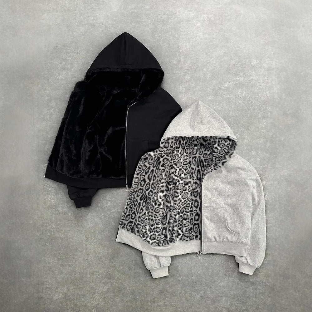 Print Reversible Hoodie
