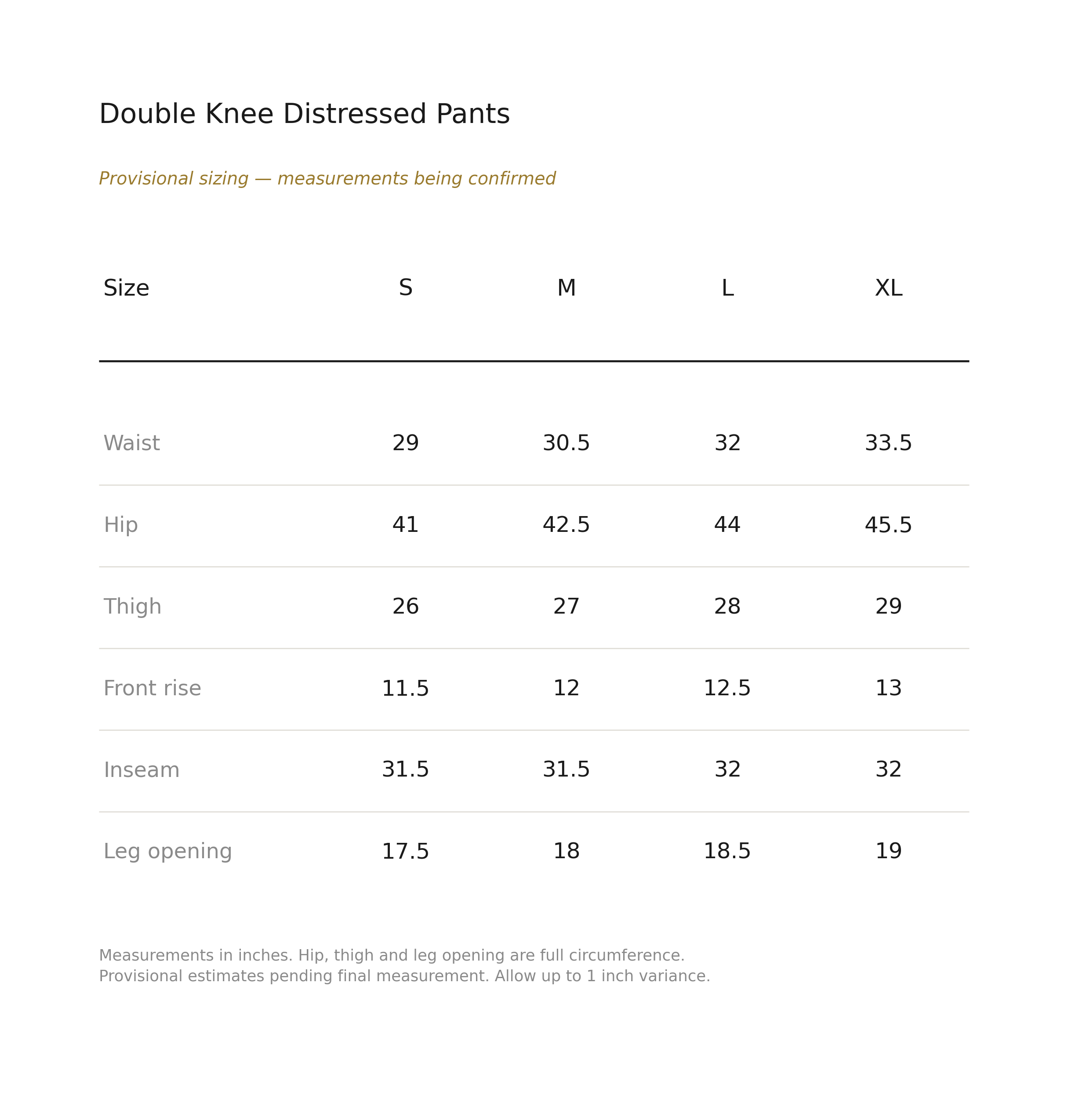 Double Knee Distressed Pants