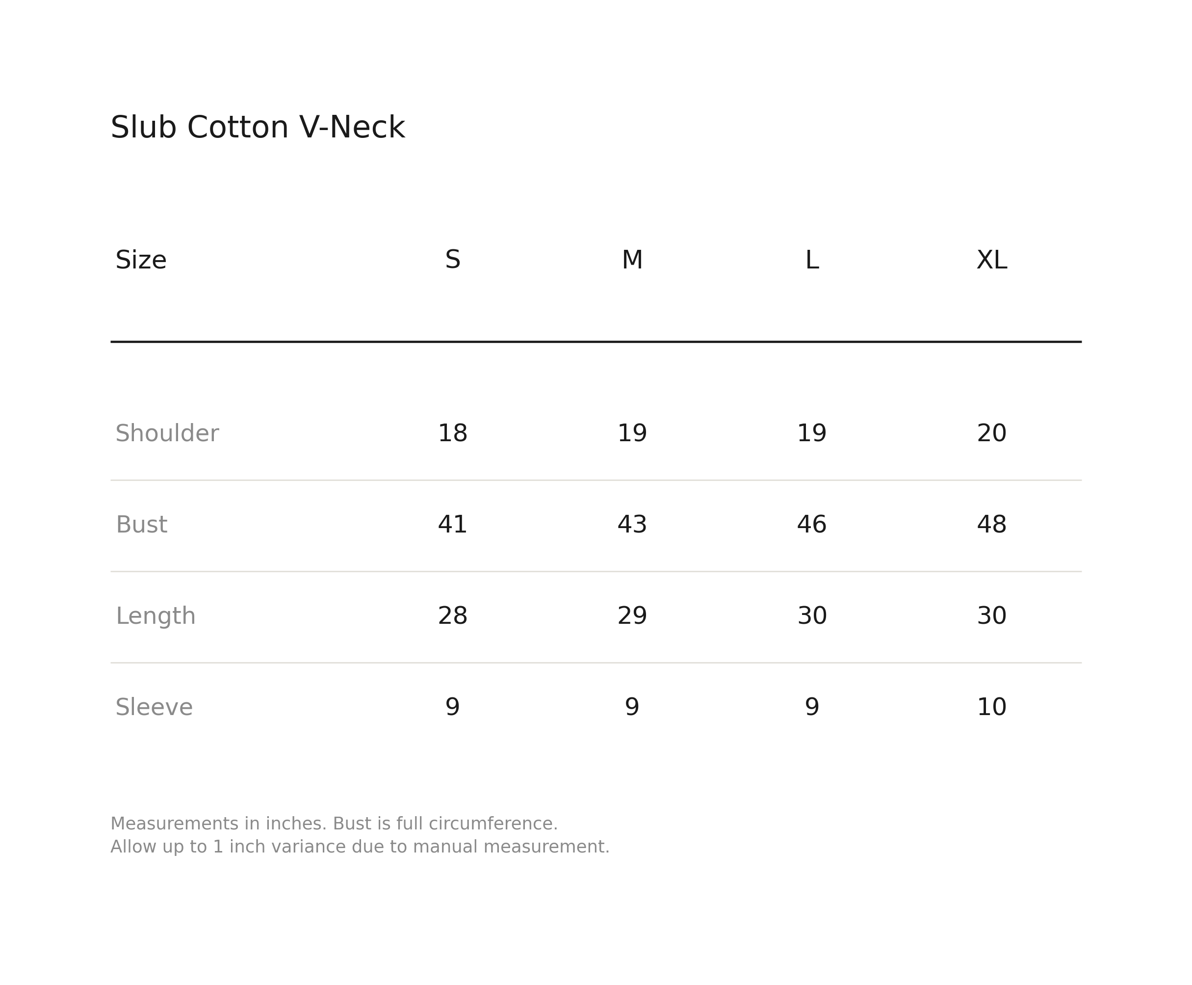 Slub Cotton V-Neck